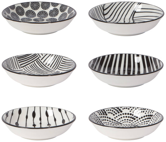 Black and White Pinch Bowls S/6 - Fancy That