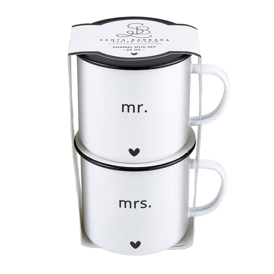 Enamel Mug Set - Mr and Mrs - Fancy That