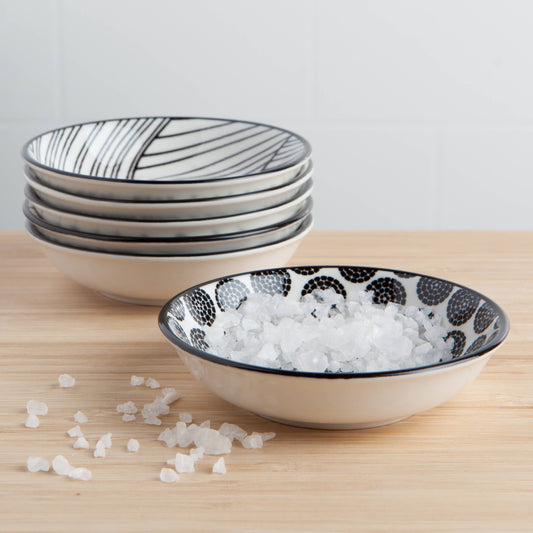 Black and White Pinch Bowls S/6 - Fancy That