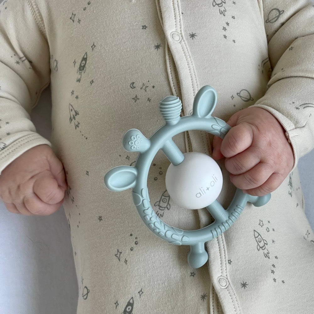 Blue Giraffe Teether & Rattle Food - Fancy That