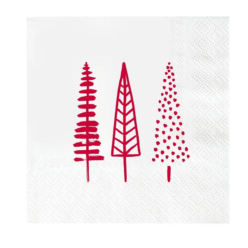 Festive Trees Cocktail Napkin - Fancy That