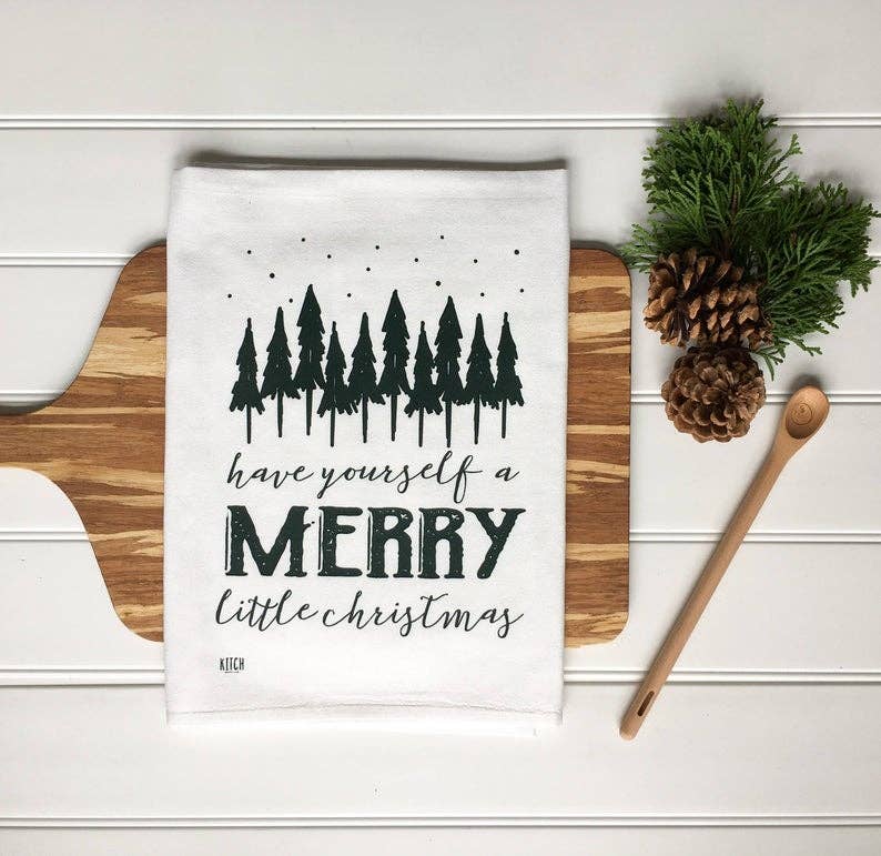 Merry Little Christmas Tea Towel - Fancy That