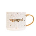 Load image into Gallery viewer, Engaged Gold Tile Coffee Mug - Fancy That
