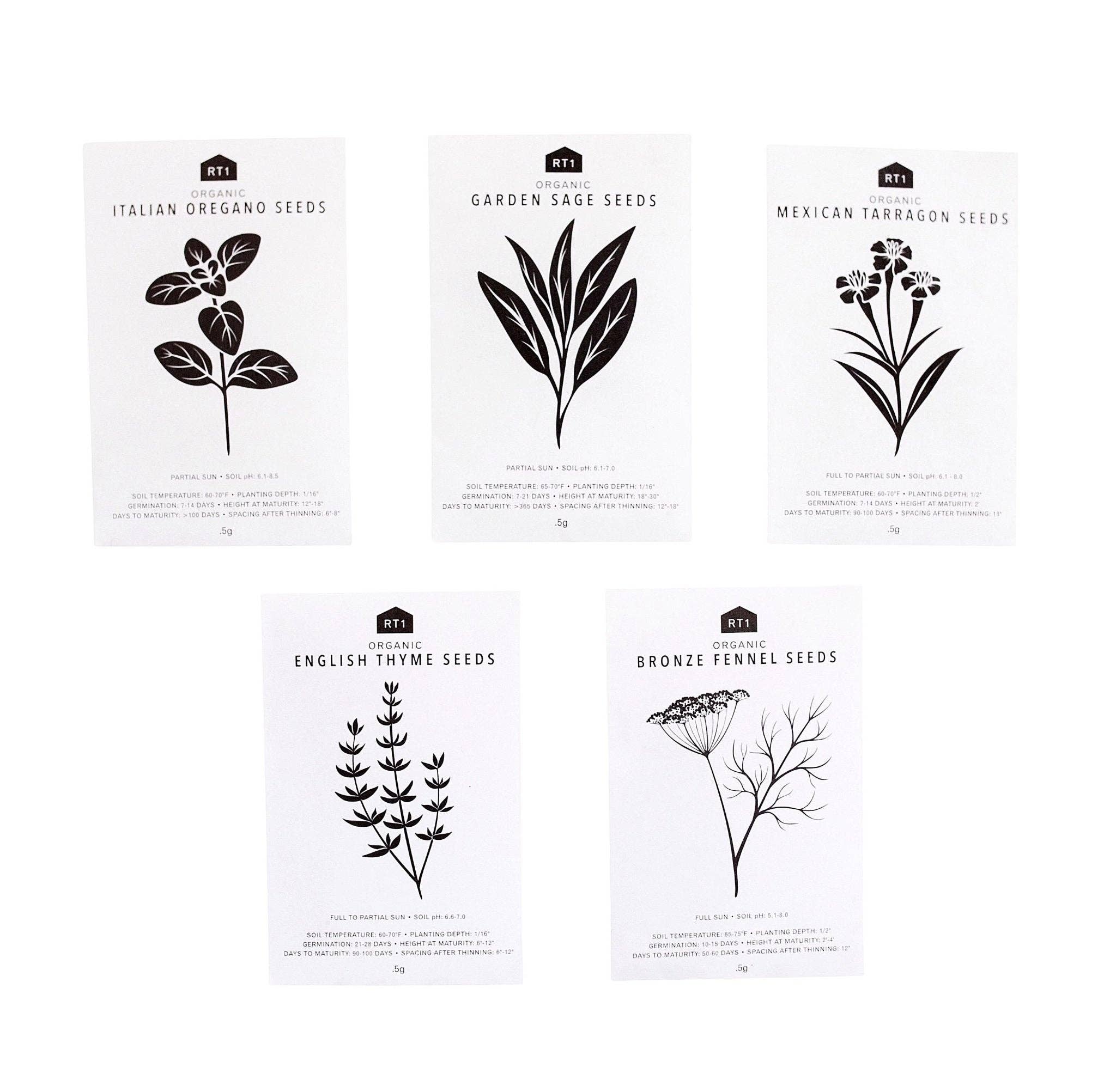 Culinary Herb Seeds - Set of 5 - Fancy That